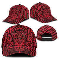Basketball New Zealand Classic Cap Red Maori Ta Moko Indigenous - Polynesian Pride