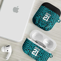 Custom Basketball New Zealand AirPods Case Teal Maori Ta Moko Indigenous LT9 - Polynesian Pride