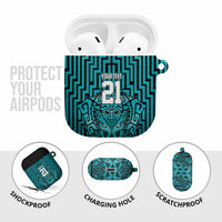 Custom Basketball New Zealand AirPods Case Teal Maori Ta Moko Indigenous LT9 - Polynesian Pride