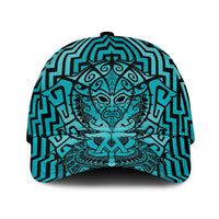 Basketball New Zealand Classic Cap Teal Maori Ta Moko Indigenous - Polynesian Pride