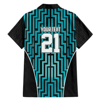Custom Basketball New Zealand Hawaiian Shirt Teal Maori Ta Moko Indigenous - Polynesian Pride