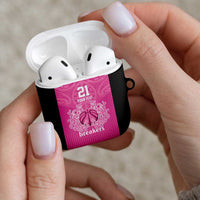 New Zealand Custom AirPods Case Fire Basketball Maori Tribal Pink - Polynesian Pride