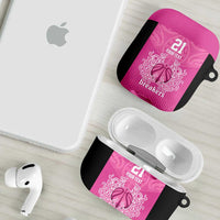 New Zealand Custom AirPods Case Fire Basketball Maori Tribal Pink LT9 - Polynesian Pride