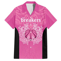 New Zealand Custom Family Matching Long Sleeve Bodycon Dress and Hawaiian Shirt Fire Basketball Maori Tribal Pink - Polynesian Pride