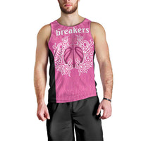 New Zealand Custom Men Tank Top Fire Basketball Maori Tribal Pink - Polynesian Pride