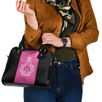 New Zealand Custom Shoulder Handbag Fire Basketball Maori Tribal Pink - Polynesian Pride