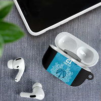 New Zealand Custom AirPods Case Fire Basketball Maori Tribal Sky Blue LT9 - Polynesian Pride
