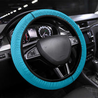 New Zealand Steering Wheel Cover Fire Basketball Maori Tribal Sky Blue - Polynesian Pride