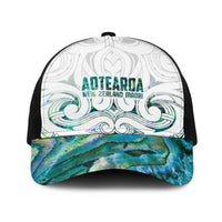 New Zealand Aotearoa Baseball Net Cap Green Maori Papua Shell Indigenous LT9 One Size Black Green - Polynesian Pride
