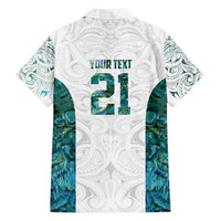 Custom New Zealand Aotearoa Family Matching Puletasi and Hawaiian Shirt Green Maori Paua Shell Indigenous - Polynesian Pride