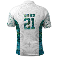 Custom New Zealand Aotearoa Polo Shirt Green Maori Paua Shell Indigenous - Polynesian Pride