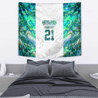 Custom New Zealand Aotearoa Tapestry Green Maori Paua Shell Indigenous - Polynesian Pride