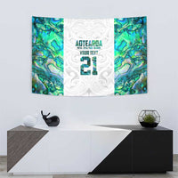 Custom New Zealand Aotearoa Tapestry Green Maori Paua Shell Indigenous - Polynesian Pride