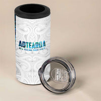 Custom New Zealand Aotearoa 4 in 1 Can Cooler Tumbler Maori Paua Shell Indigenous - Polynesian Pride