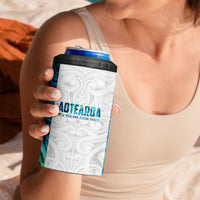 Custom New Zealand Aotearoa 4 in 1 Can Cooler Tumbler Maori Paua Shell Indigenous - Polynesian Pride