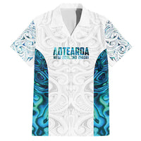 Custom New Zealand Aotearoa Family Matching Long Sleeve Bodycon Dress and Hawaiian Shirt Maori Paua Shell Indigenous - Polynesian Pride