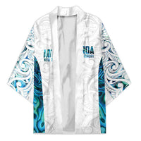Custom New Zealand Aotearoa Kimono Maori Paua Shell Indigenous LT9 Unisex Blue - Polynesian Pride