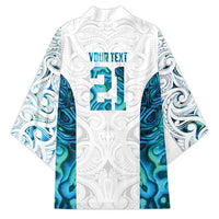 Custom New Zealand Aotearoa Kimono Maori Paua Shell Indigenous LT9 - Polynesian Pride