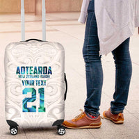Custom New Zealand Aotearoa Luggage Cover Maori Paua Shell Indigenous - Polynesian Pride