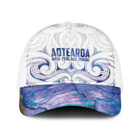 New Zealand Aotearoa Baseball Net Cap Purple Maori Papua Shell Indigenous - Polynesian Pride