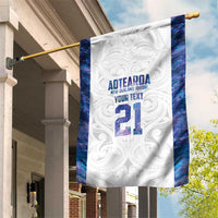 Custom New Zealand Aotearoa Garden Flag Purple Maori Paua Shell Indigenous - Polynesian Pride