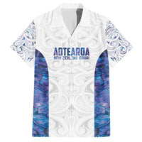 Custom New Zealand Aotearoa Hawaiian Shirt Purple Maori Paua Shell Indigenous - Polynesian Pride