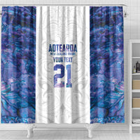 Custom New Zealand Aotearoa Shower Curtain Purple Maori Paua Shell Indigenous - Polynesian Pride