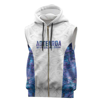 Custom New Zealand Aotearoa Sleeveless Zip Hoodie Purple Maori Paua Shell Indigenous LT9 Purple - Polynesian Pride