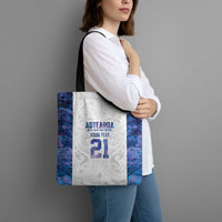 Custom New Zealand Aotearoa Tote Bag Purple Maori Paua Shell Indigenous - Polynesian Pride