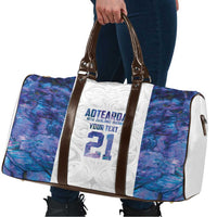 Custom New Zealand Aotearoa Travel Bag Purple Maori Paua Shell Indigenous - Polynesian Pride