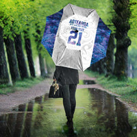 Custom New Zealand Aotearoa Umbrella Purple Maori Paua Shell Indigenous - Polynesian Pride