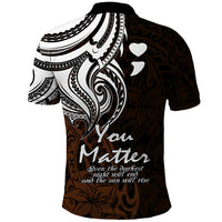 Your Matter Suicide Prevention Polo Shirt Gold Polynesian Tribal LT9 - Polynesian Pride