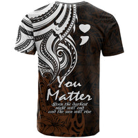 Your Matter Suicide Prevention T Shirt Gold Polynesian Tribal LT9 - Polynesian Pride