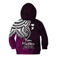 Your Matter Suicide Prevention Kid Hoodie Pink Polynesian Tribal LT9 - Polynesian Pride