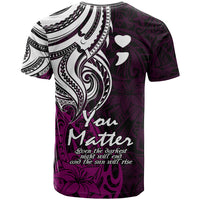 Your Matter Suicide Prevention T Shirt Pink Polynesian Tribal LT9 - Polynesian Pride