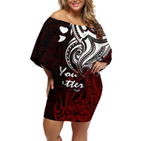 Your Matter Suicide Prevention Off Shoulder Short Dress Red Polynesian Tribal LT9 Women Red - Polynesian Pride