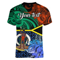 personalised-tafea-day-women-v-neck-t-shirt-vanuatu-sand-drawing-with-polynesian-pattern