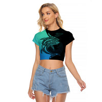 personalised-polynesia-fishing-raglan-cropped-t-shirt-with-maori-hei-matau-fish-hook-turquoise-art