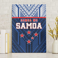 Rugby Toa Samoa Canvas Wall Art Samoa mo Samoa Island Warrior Pride LT9 Without Frame Blue - Polynesian Pride