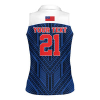 Custom Rugby Toa Samoa Women Sleeveless Polo Shirt Samoa mo Samoa Island Warrior Pride LT9 - Polynesian Pride