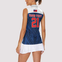 Custom Rugby Toa Samoa Women Sleeveless Polo Shirt Samoa mo Samoa Island Warrior Pride LT9 - Polynesian Pride