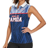 Custom Rugby Toa Samoa Women Sleeveless Polo Shirt Samoa mo Samoa Island Warrior Pride LT9 - Polynesian Pride