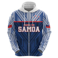 Custom Rugby Toa Samoa Zip Hoodie Samoa mo Samoa Island Warrior Pride - Polynesian Pride