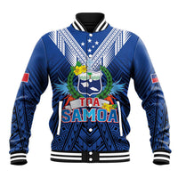 Custom Rugby Toa Samoa Baseball Jacket Samoa mo Samoa Strength in Tatau - Polynesian Pride