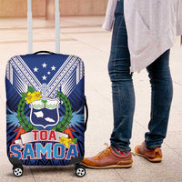 Rugby Toa Samoa Luggage Cover Samoa mo Samoa Strength in Tatau LT9 Blue - Polynesian Pride
