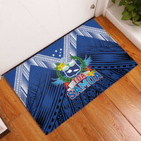Rugby Toa Samoa Rubber Doormat Samoa mo Samoa Strength in Tatau - Polynesian Pride