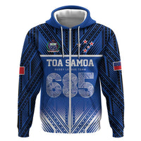 Toa Samoa 685 Hoodie Uso Aso Uma For Life For Samoa LT9 Zip Hoodie Blue - Polynesian Pride