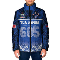 Toa Samoa 685 Padded Jacket Uso Aso Uma For Life For Samoa LT9 Men Blue - Polynesian Pride