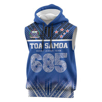 Toa Samoa 685 Sleeveless Hoodie Uso Aso Uma For Life For Samoa LT9 Blue - Polynesian Pride