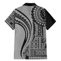 Samoa Siapo Arty Family Matching Mermaid Dress and Hawaiian Shirt Black Style LT9 - Polynesian Pride